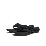 Men's Kona Leather Flip-Flop | Black/Steel Grey