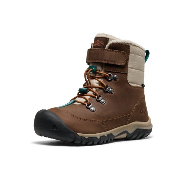 Big Kids' Kanibou Waterproof Winter Boot | Dark Earth/Roasted Pecan