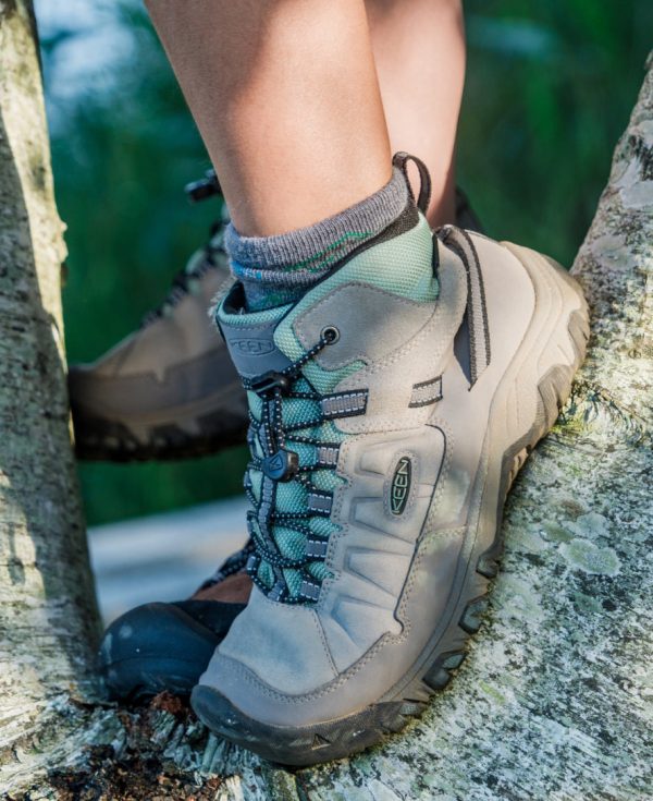 Big Kids' Targhee IV Waterproof Hiking Boot | Alloy/Granite Green